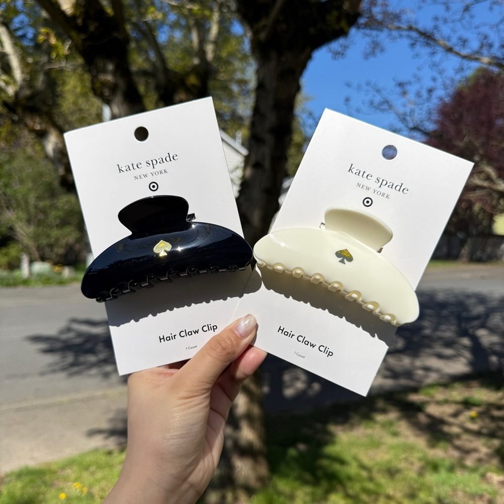 Kate Spade x Target Hair Claw Clip Bundle (cream + black)